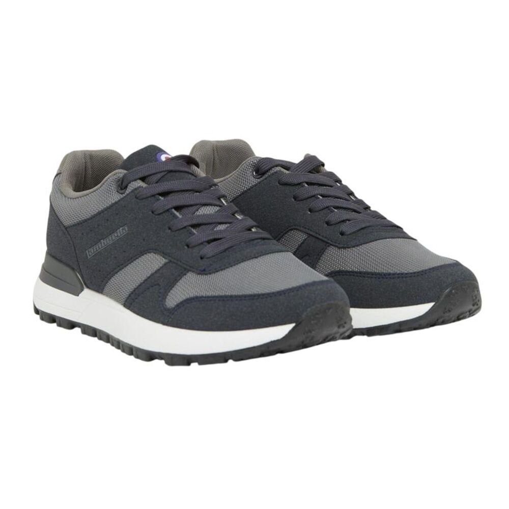 Lambretta Mens Echo 2 Sailor Mesh Low Cut Flat Sneakers / Navy/Gray